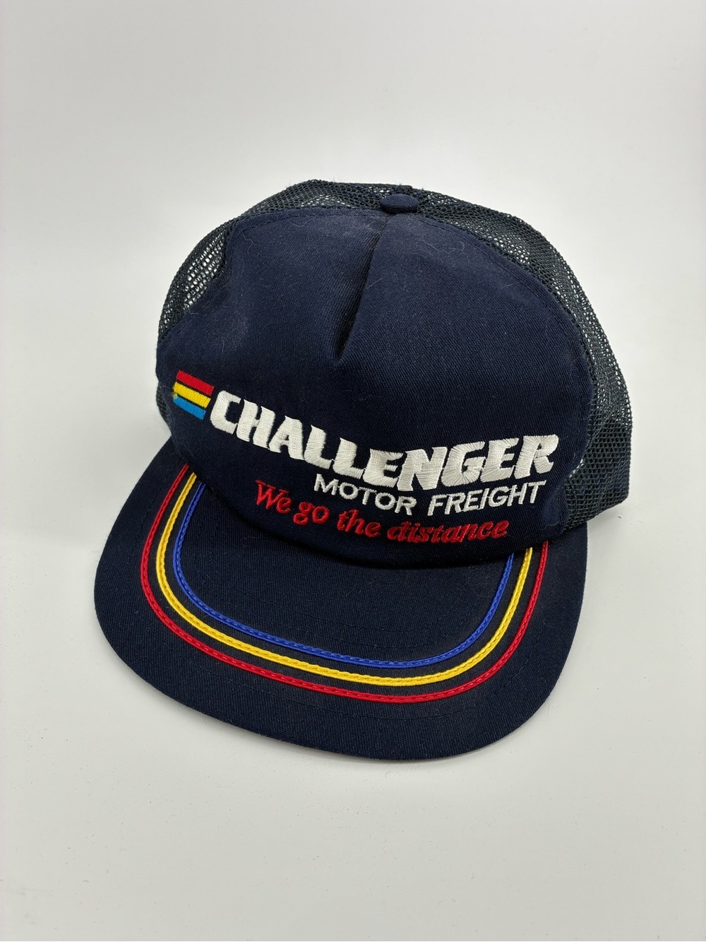Vintage 80s/90s Challenger Motor Freight SnapBack Mesh Trucker Hat